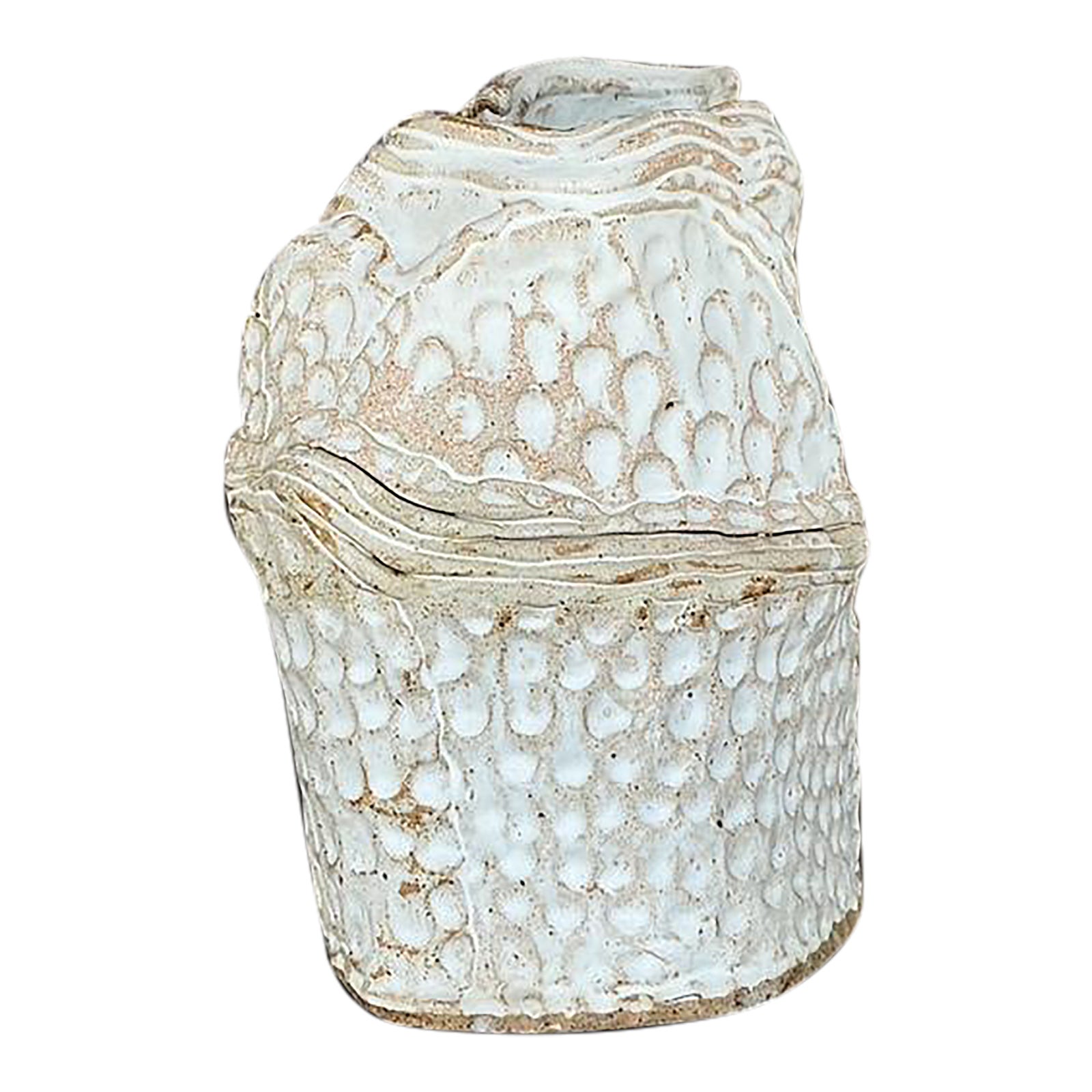 Vintage Boho Original Studio Pottery Vase - Top view