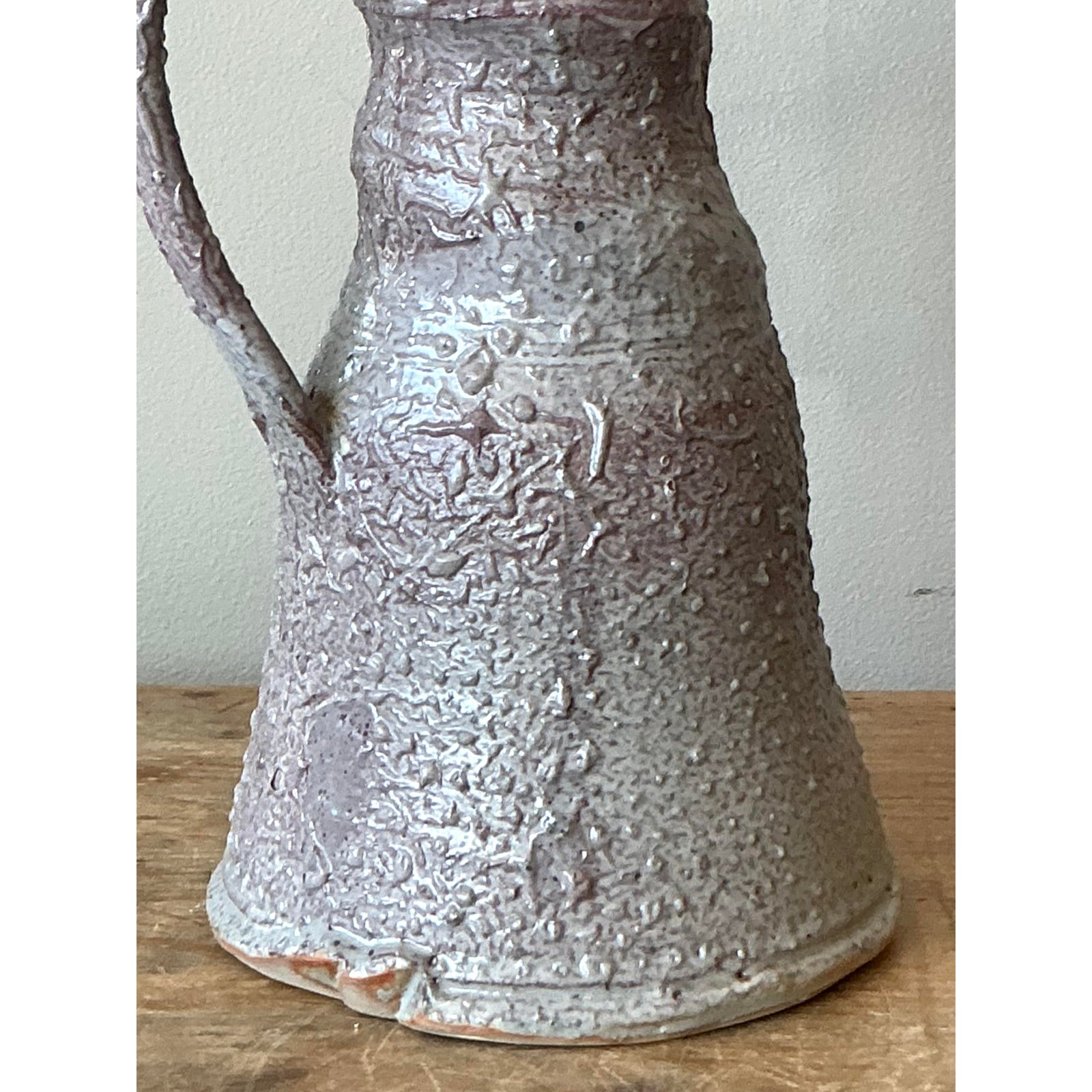 Vintage Boho Original Studio Pottery Vase - Top view