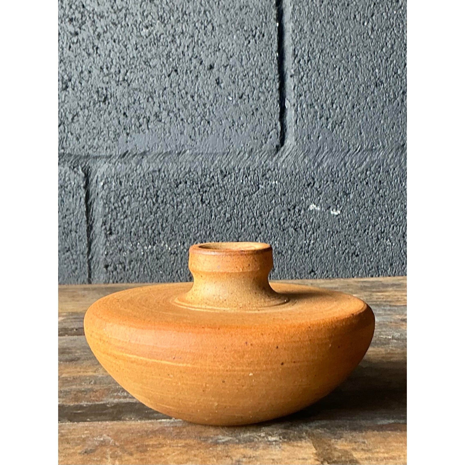 Vintage Boho Original Studio Pottery Vase - Detail view