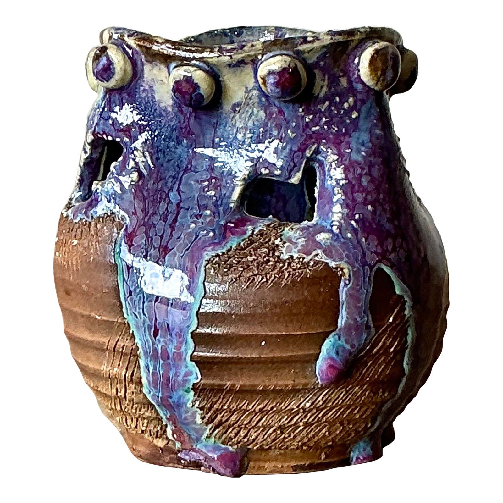 Vintage Boho Original Studio Pottery Vase