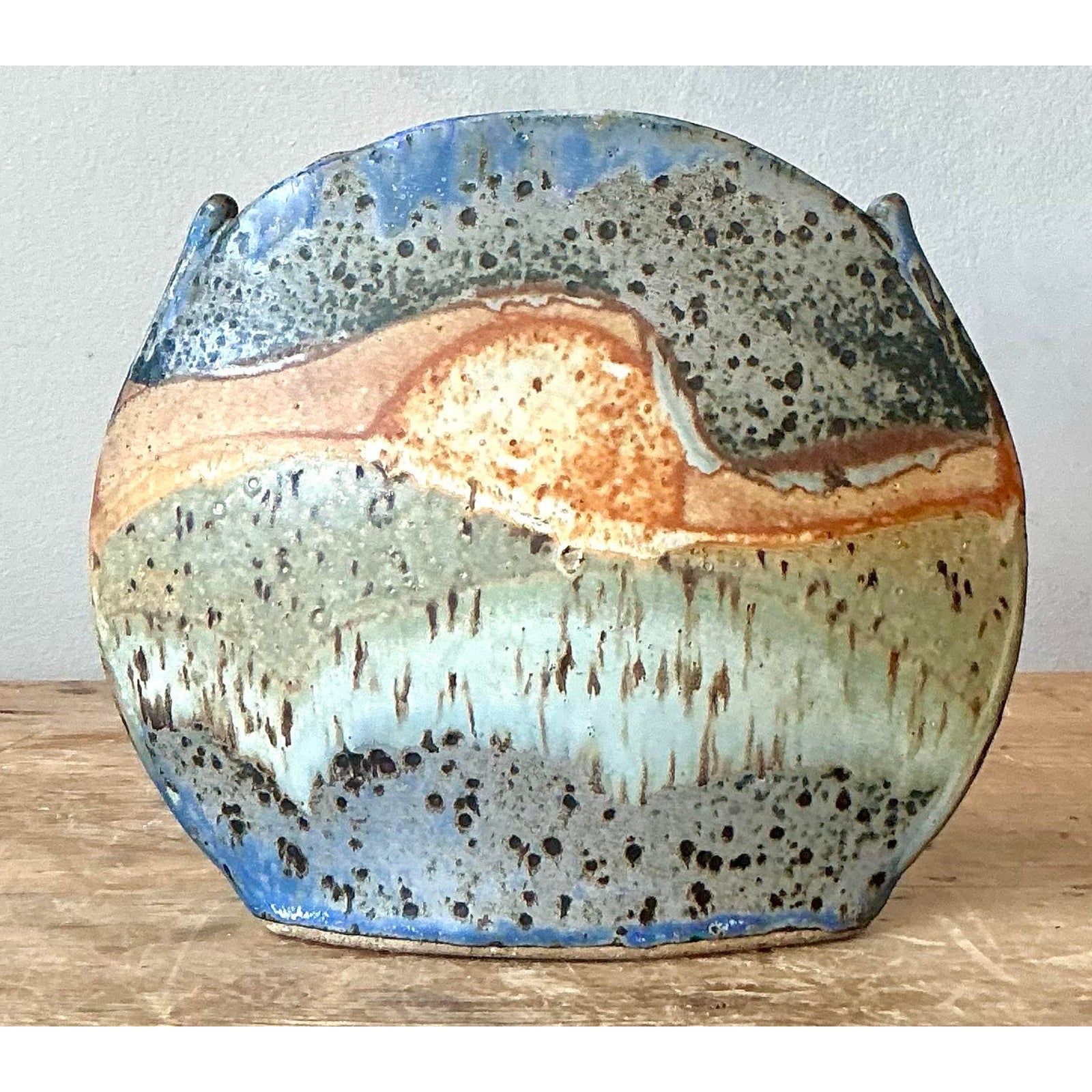 Vintage Boho Original Studio Pottery Vase - Detail view