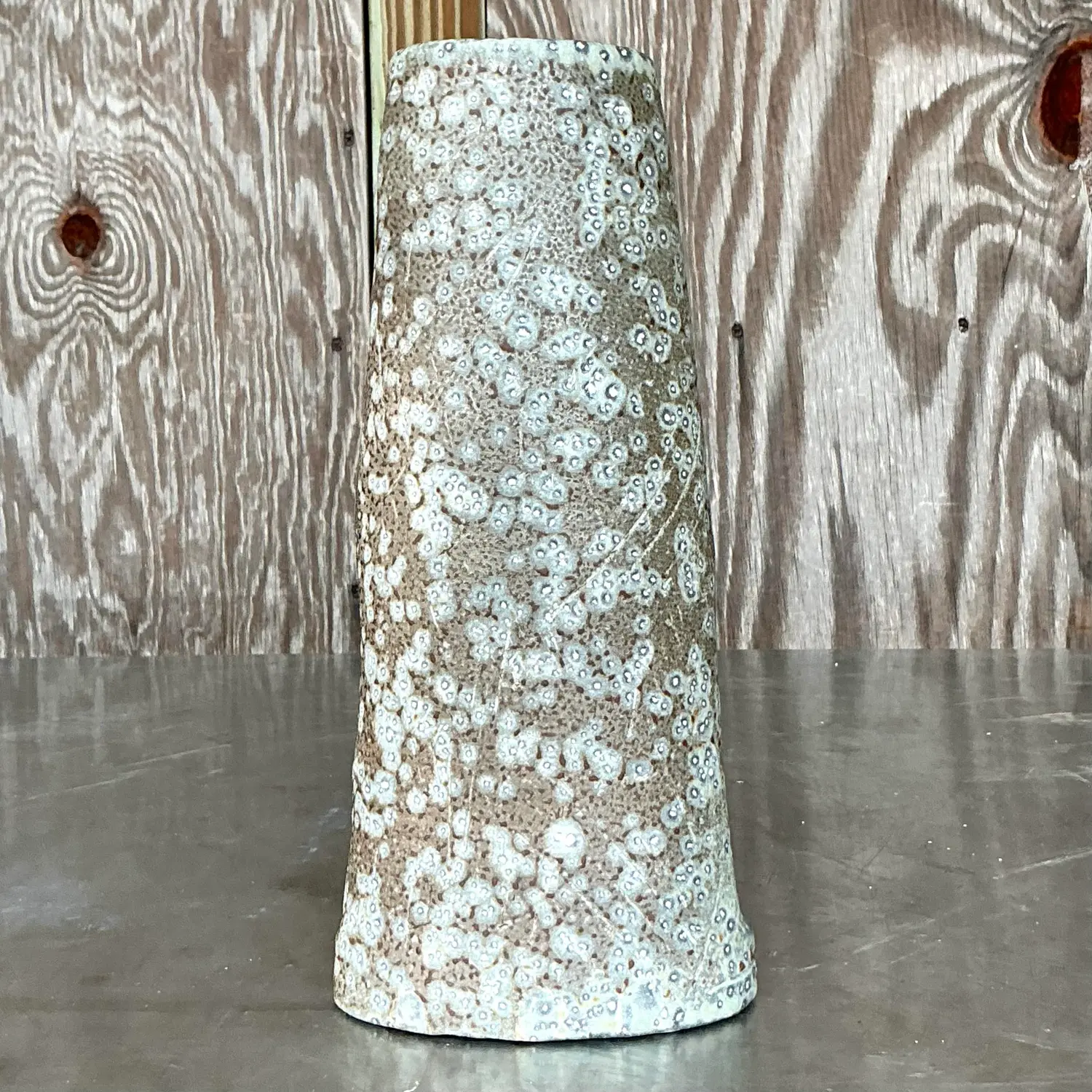 Vintage Boho Original Studio Pottery Vase - Back view