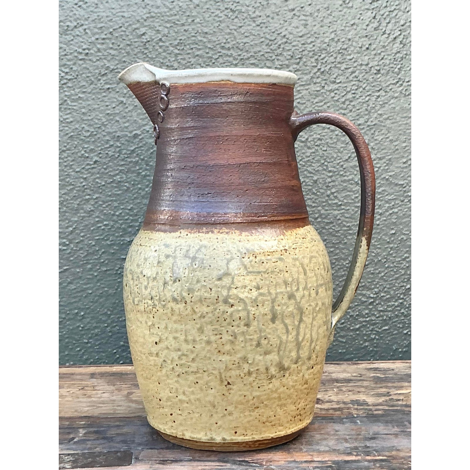 Vintage Boho Original Studio Pottery Vase - Detail view