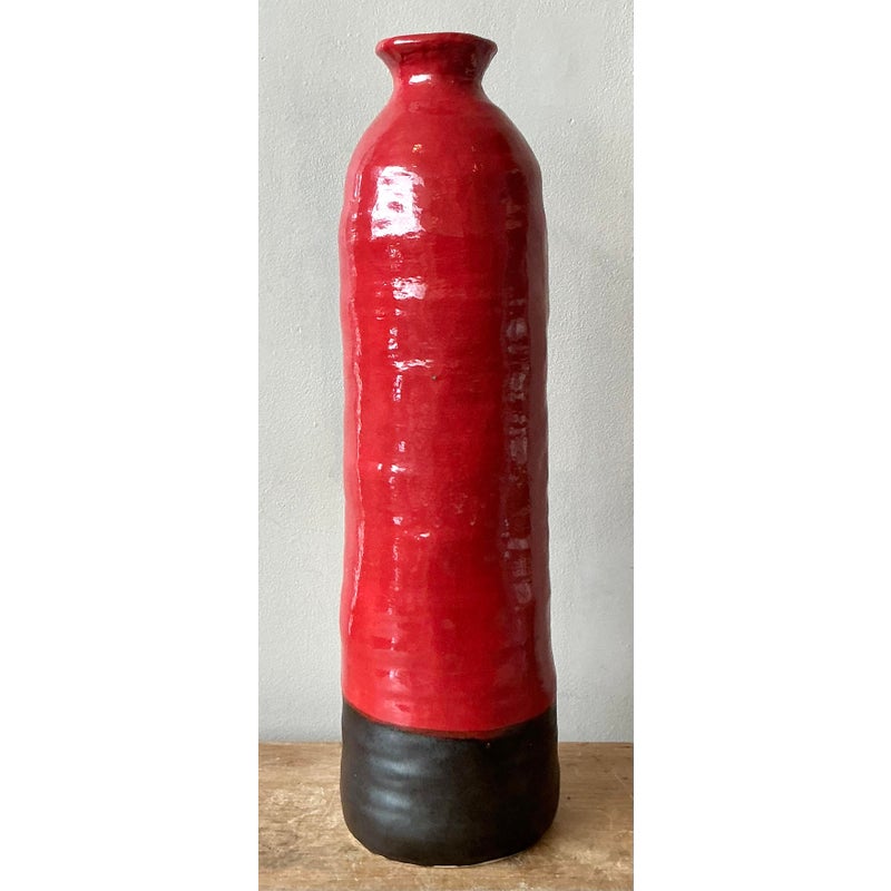 Vintage Boho Original Studio Pottery Vase - Detail view