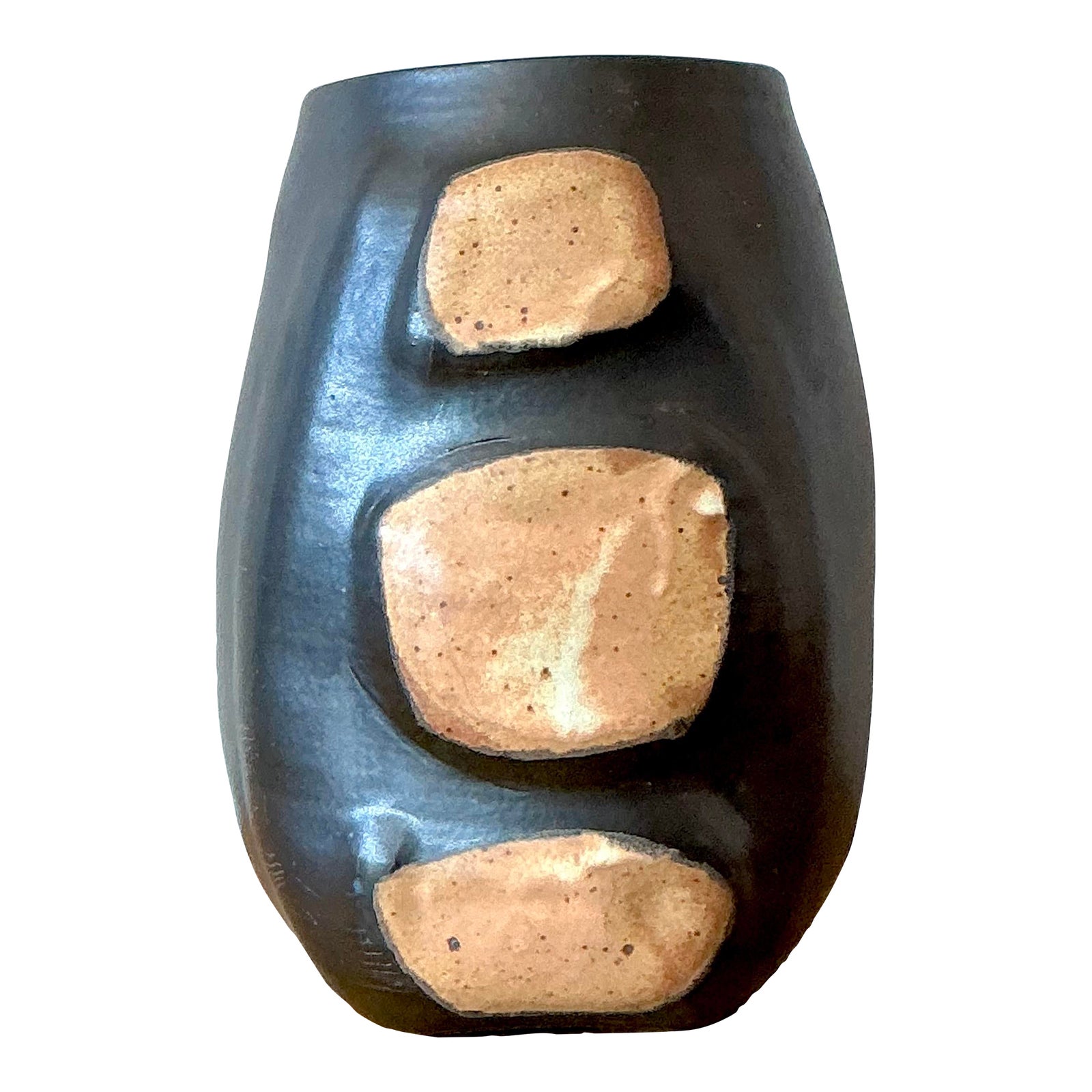 Vintage Boho Original Studio Pottery Vase - Detail view