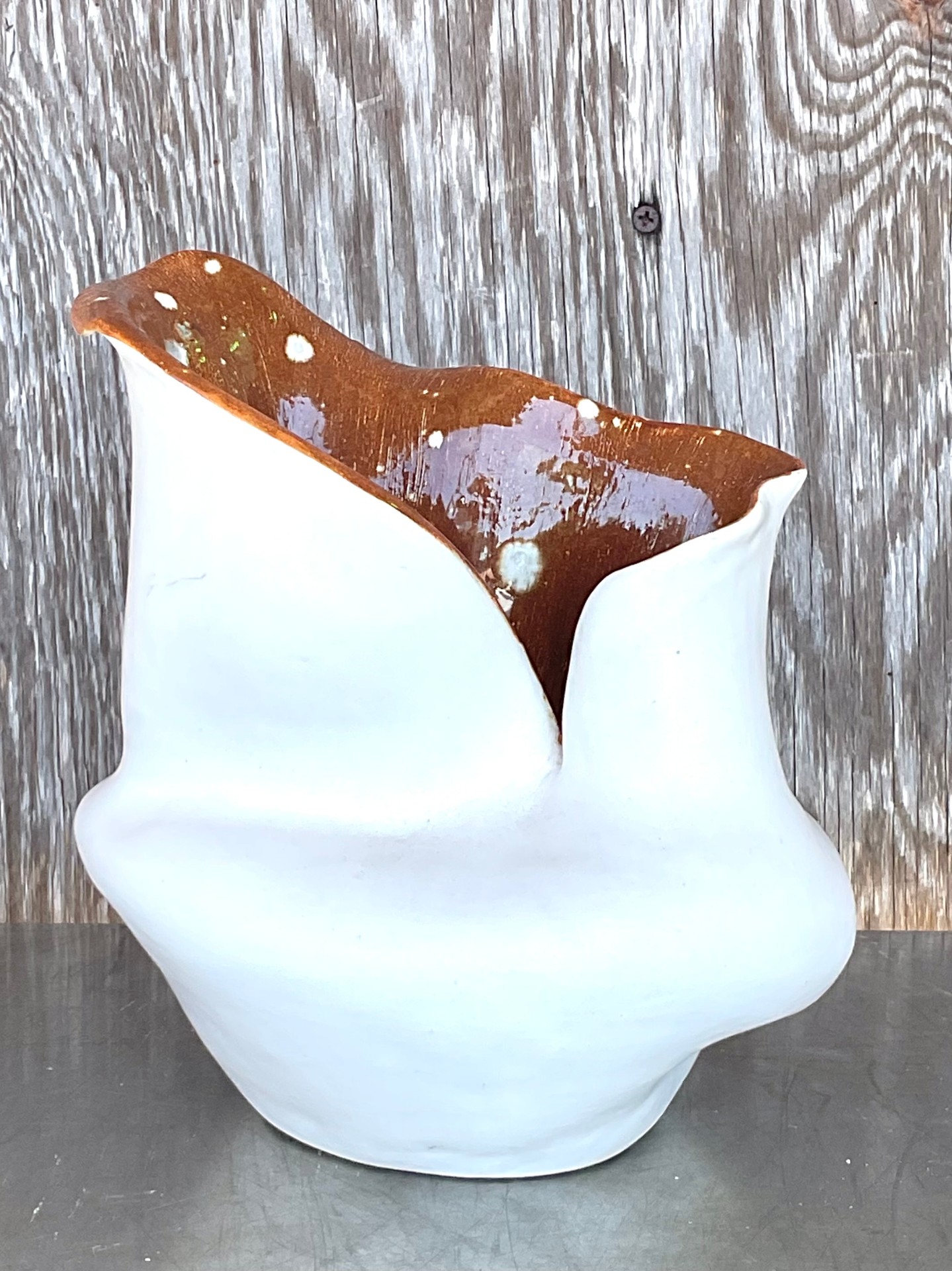 Vintage Boho Original Studio Pottery Vase - Detail view