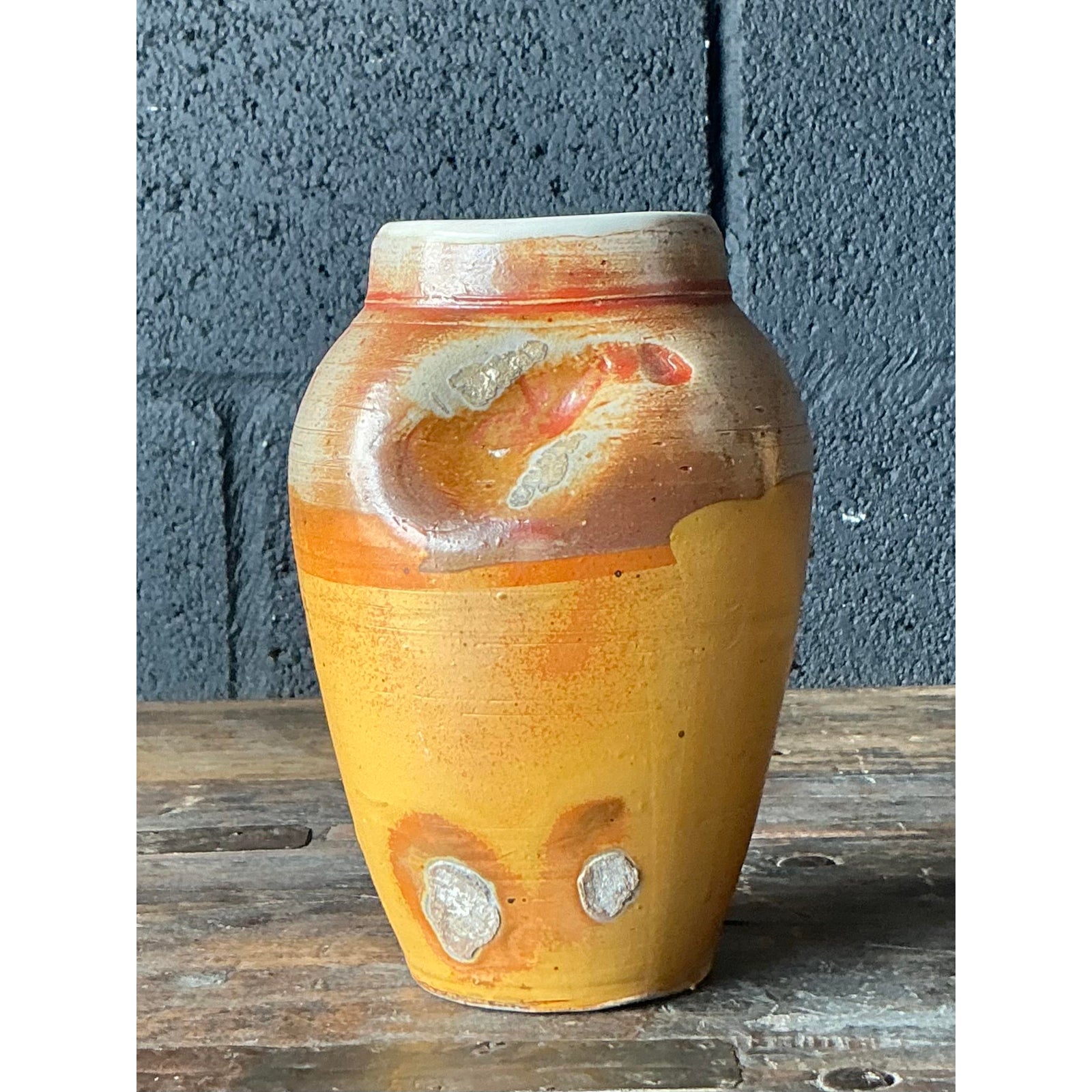 Vintage Boho Original Studio Vase - Top view