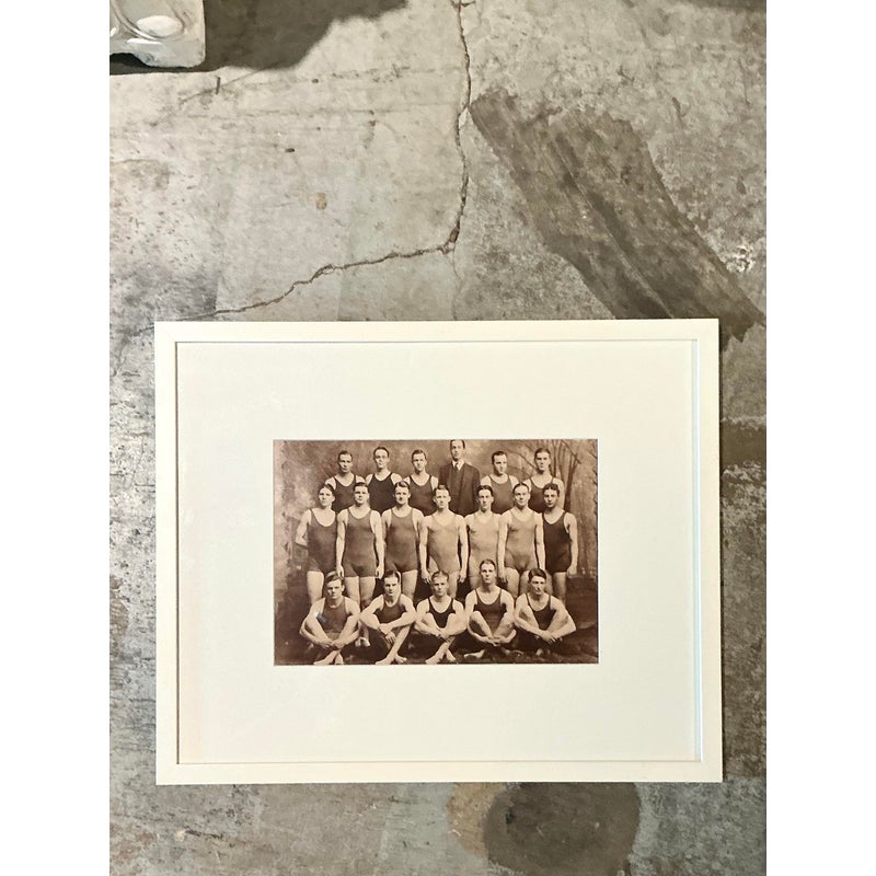 Vintage Boho Original Yale Swim Team Photo - Top view
