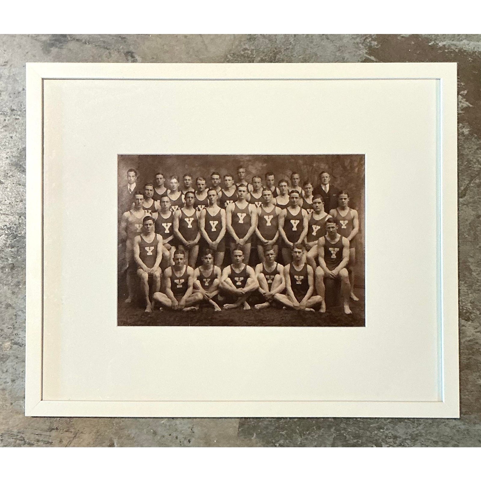 Vintage Boho Original Yale Swim Team Photo - Detail view