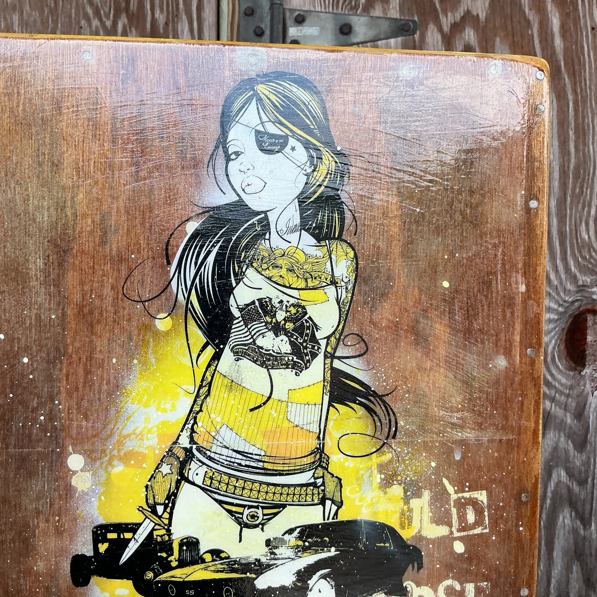 Vintage Boho Outsider Art Boxes - Set Of 2 - Side view