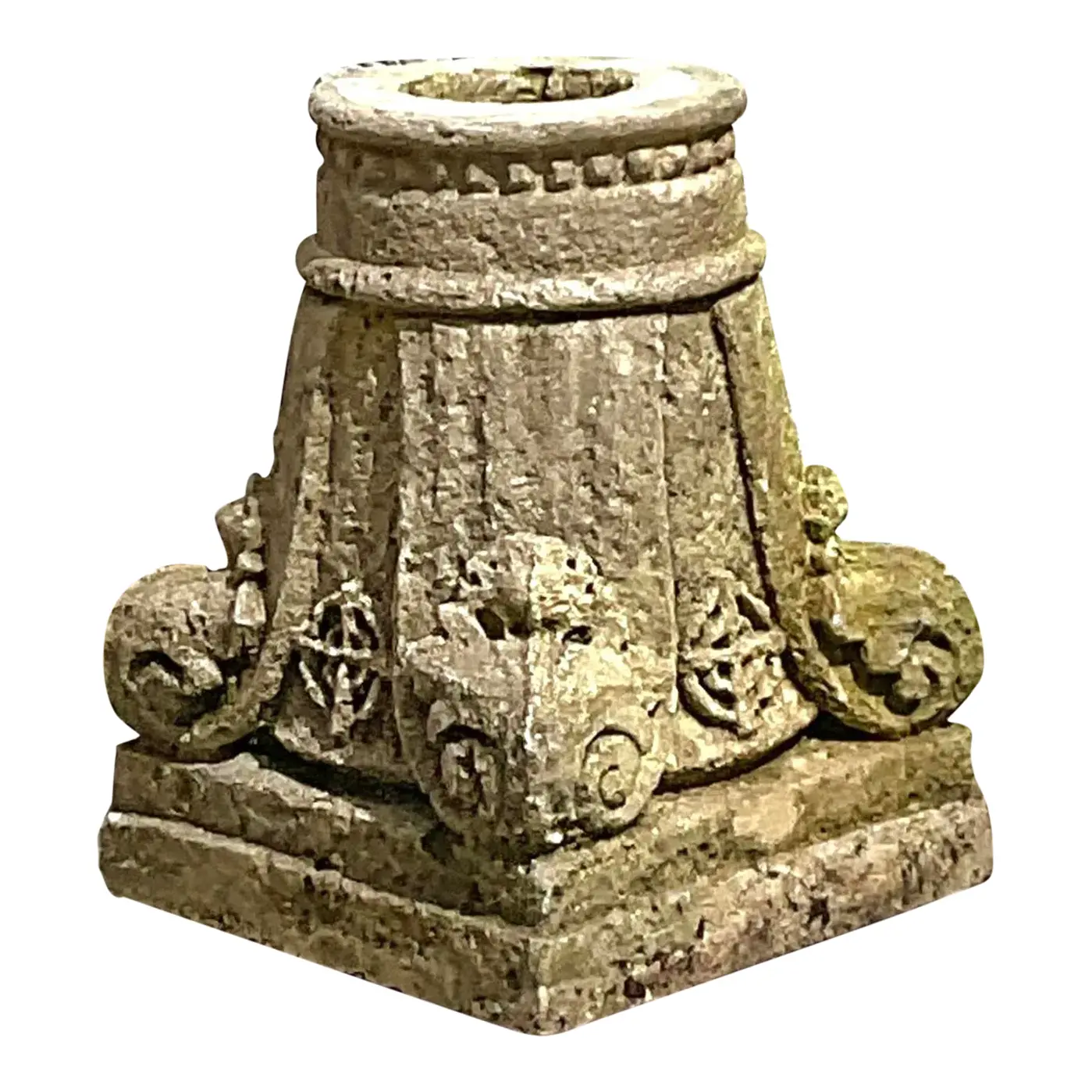 Vintage Boho Patinated Architectural Element Column