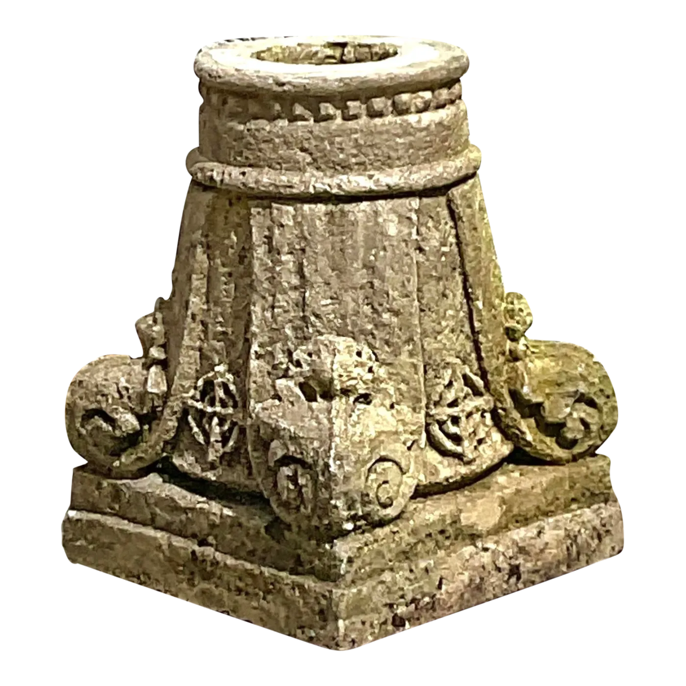 Vintage Boho Patinated Architectural Element Column - Detail view