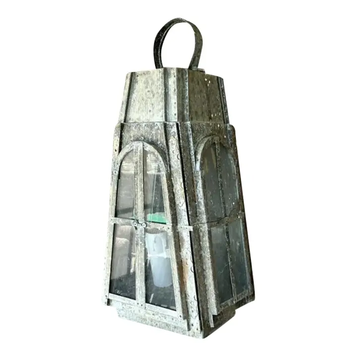 Vintage Boho Patinated Arts and Crafts Exterior Light Sconce