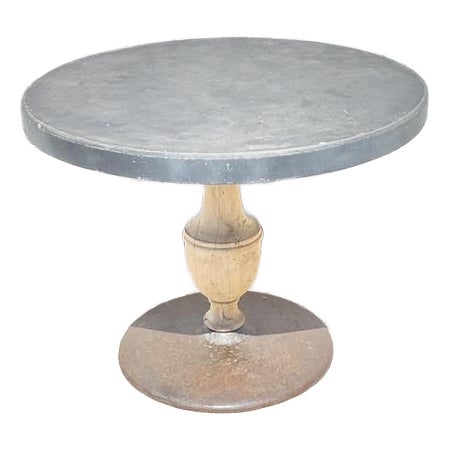 Vintage Boho Patinated Cafe Table - Detail view