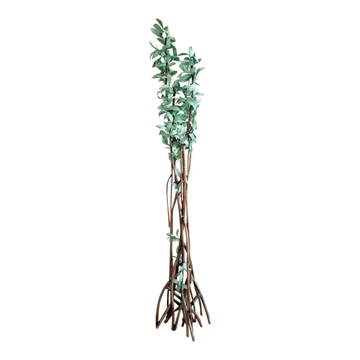 Vintage Boho Patinated Copper Tree Sculpture - Detail view