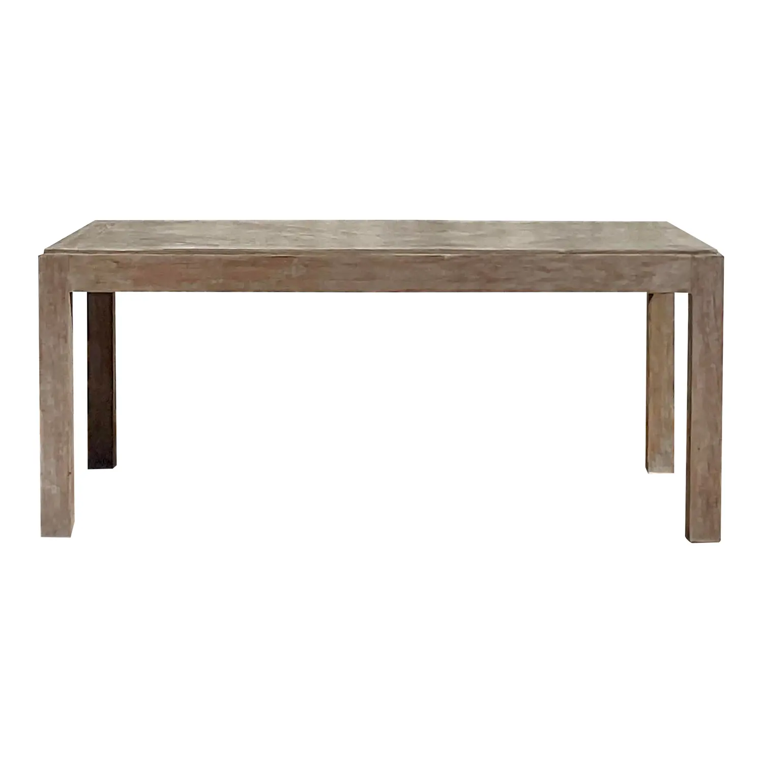 Vintage Boho Patinated Lattice Parsons Coffee Table