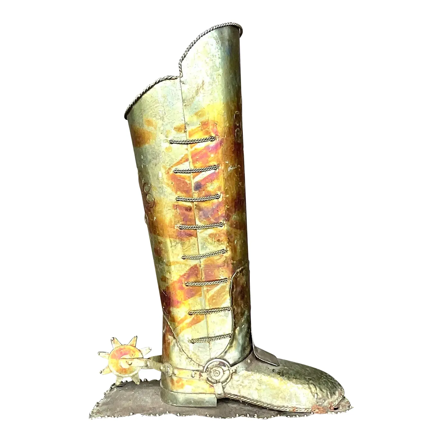 Vintage Boho Patinated Spur Boot