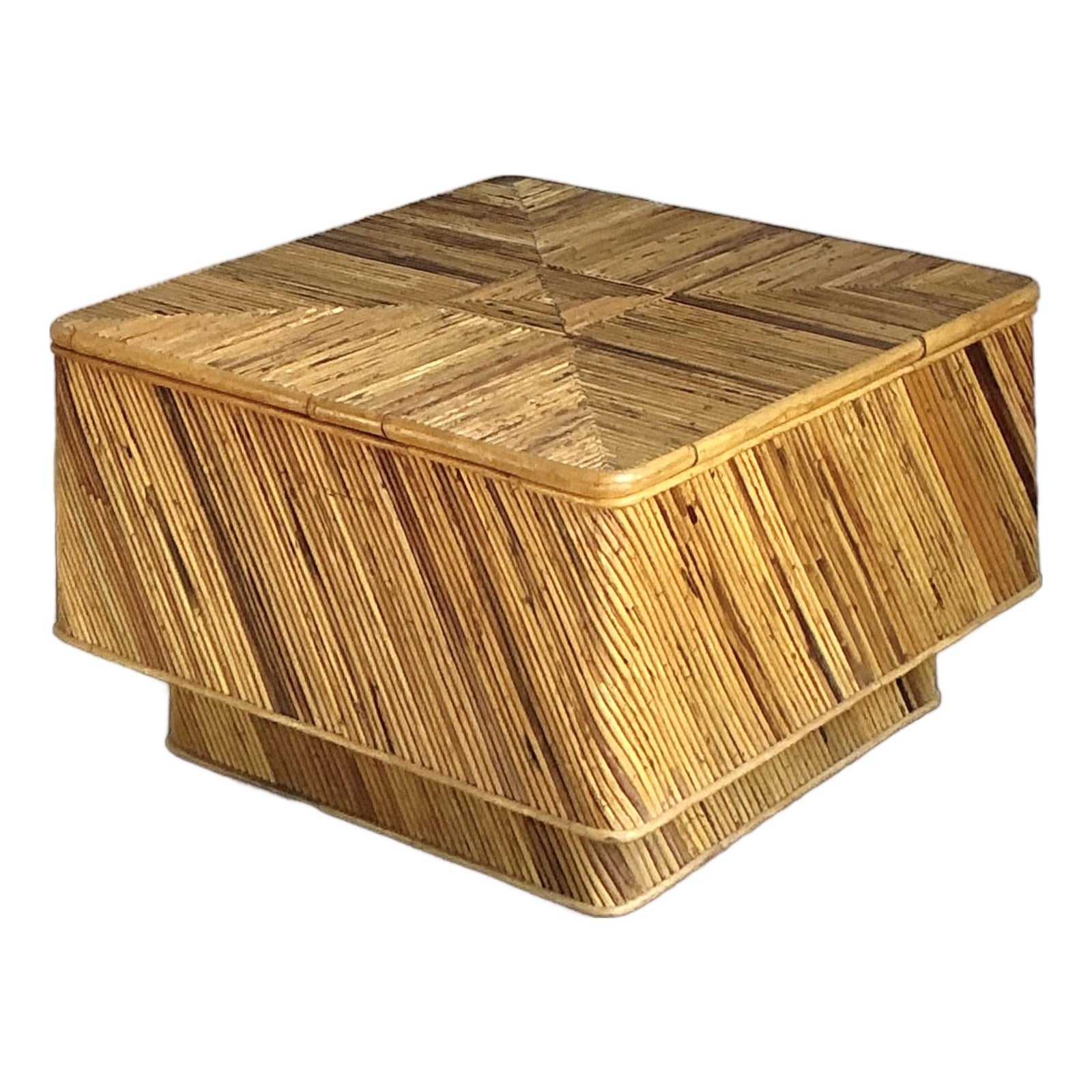 Vintage Boho Pencil Reed Coffee Table