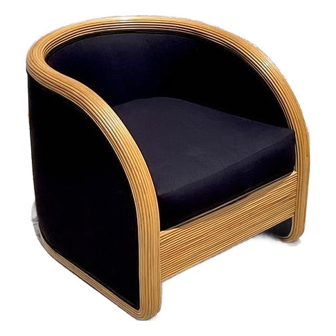 Vintage Boho Pencil Reed Lounge Chair - Detail view