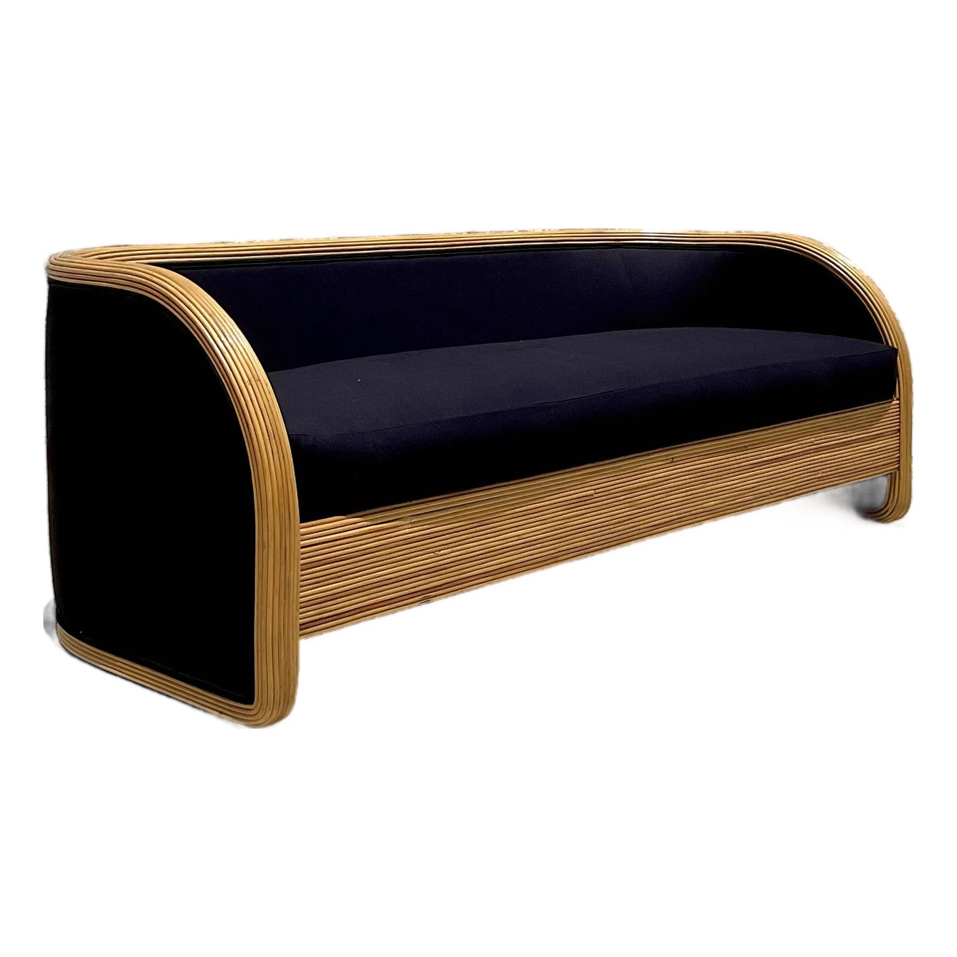 Vintage Boho Pencil Reed Sofa - Detail view