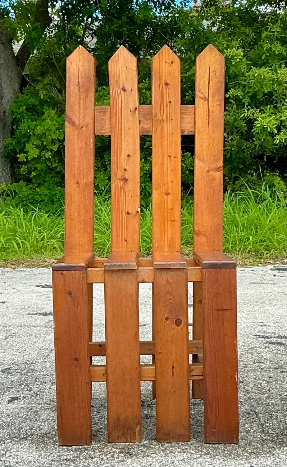 Vintage Boho Picket Fence Chair - Detail view