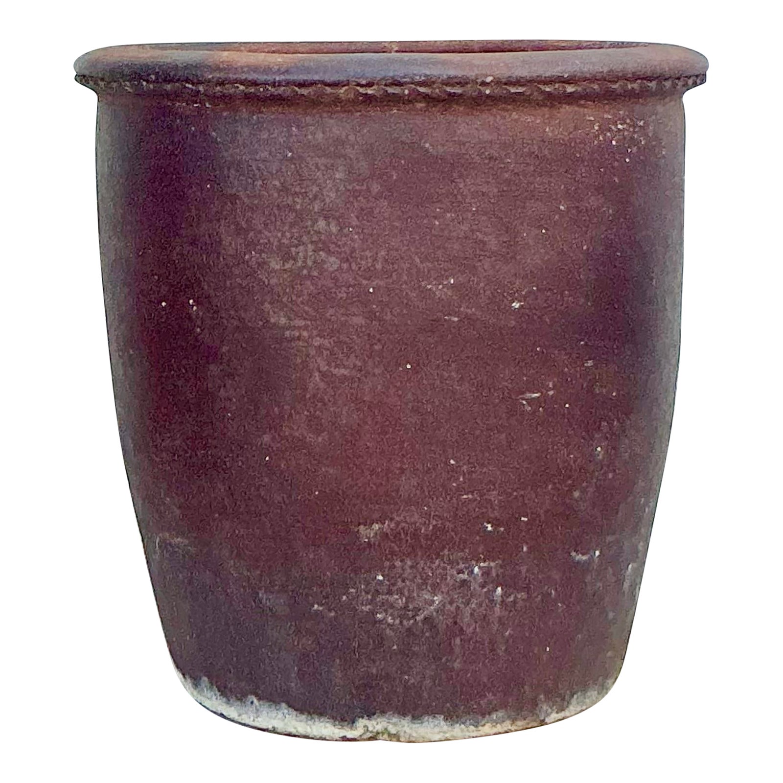Vintage Boho Pie Crust Ceramic Planter