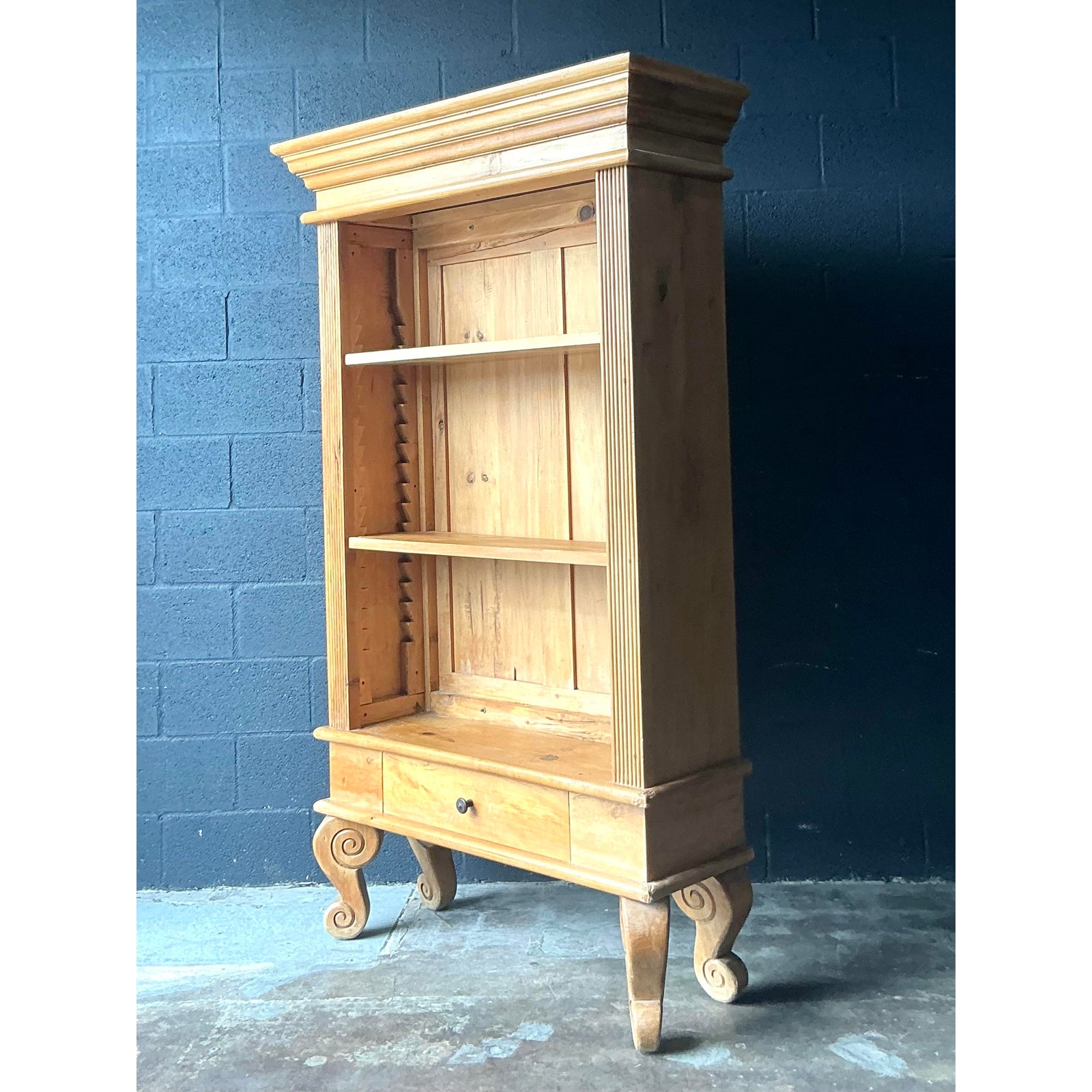 Vintage Boho Pine Etagere - Back view