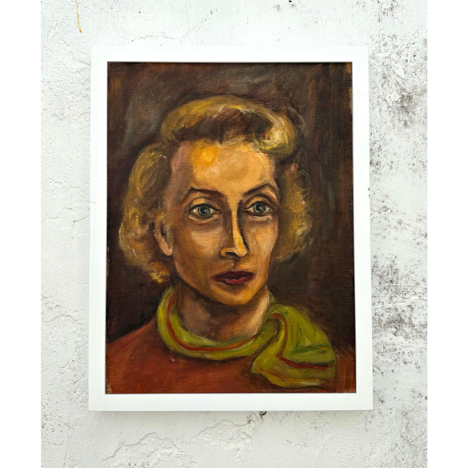 Vintage Boho Portrait of a Woman on Board - Top view
