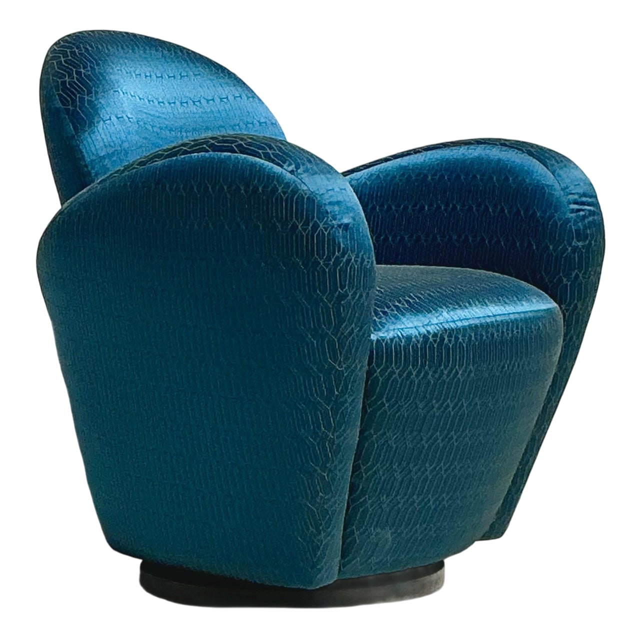 Vintage Boho Postmodern Swivel Chair After Michael Wolk for Directional - Detail view