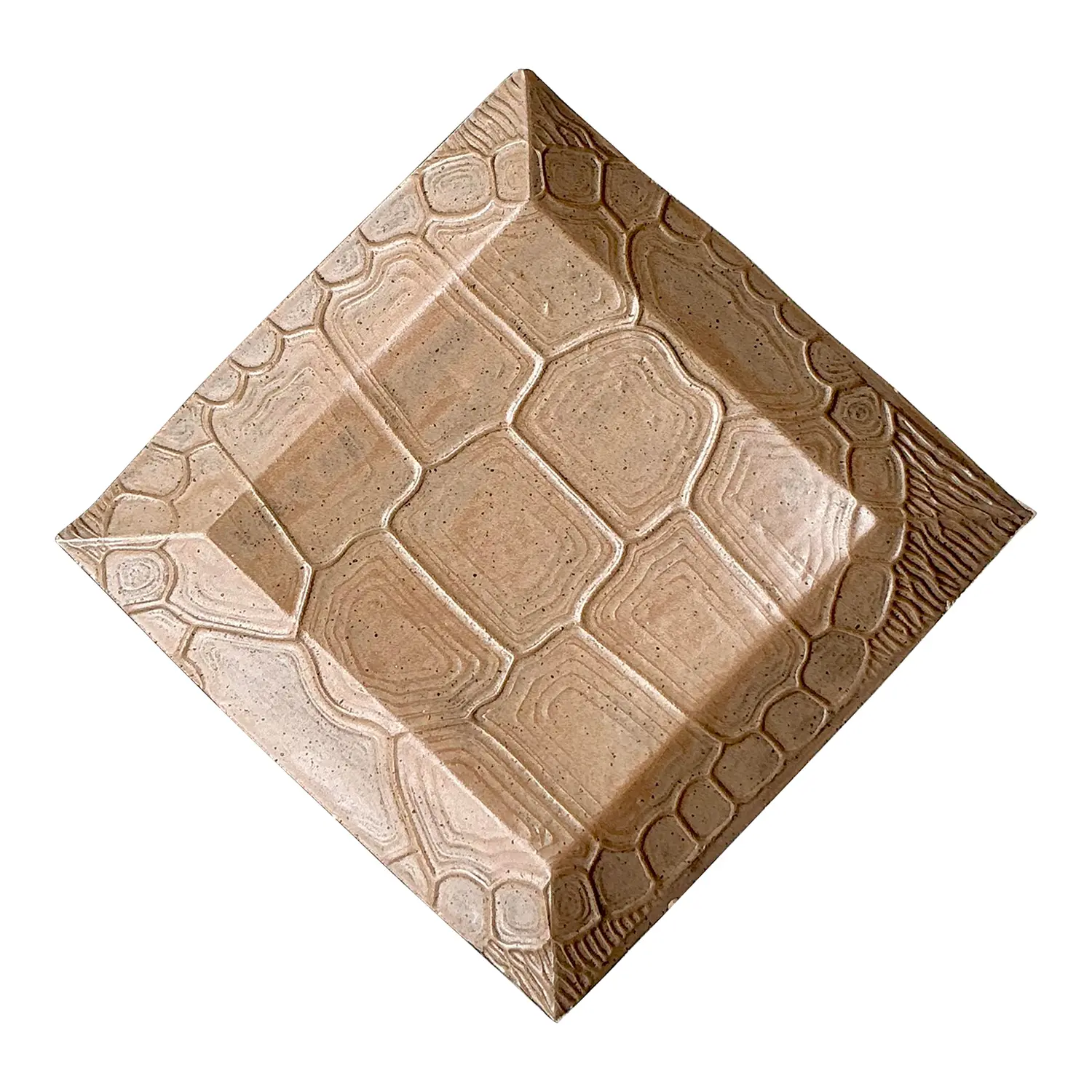 Vintage Boho Pressed Turtle Shell Pattern Ceramic Tray