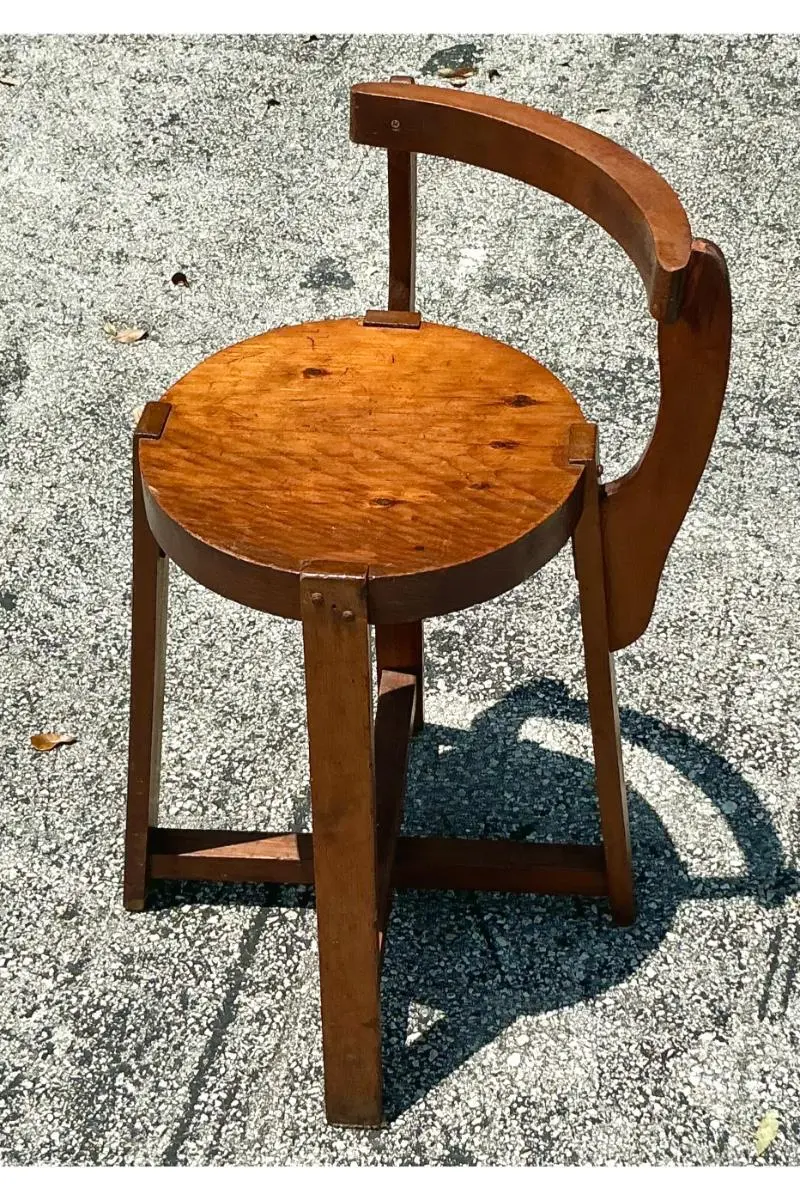 Vintage Boho Primitive Side Chair - Detail view