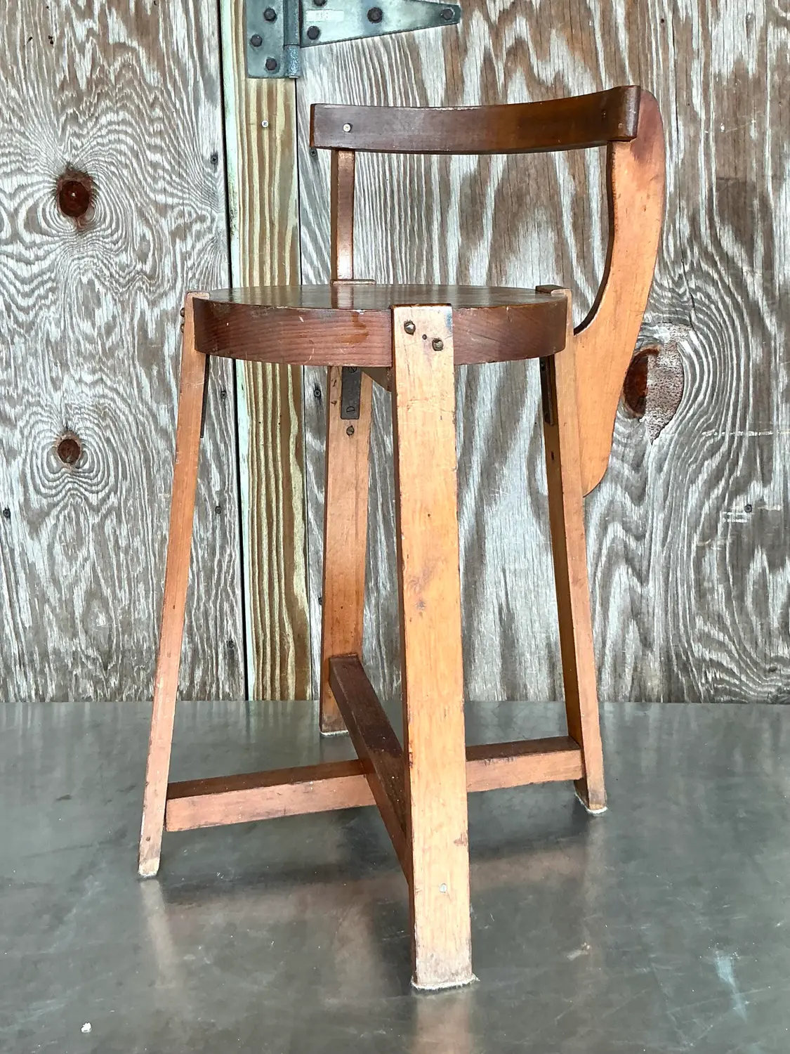 Vintage Boho Primitive Side Chair - Top view