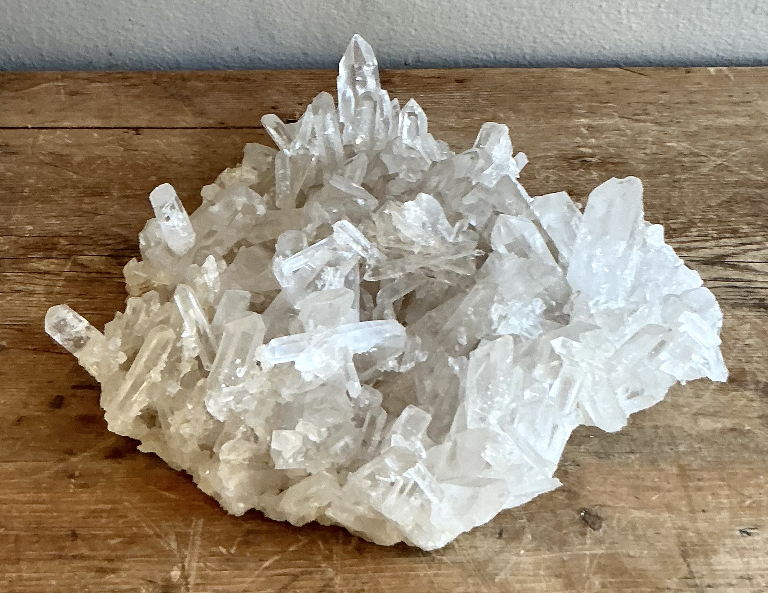 Vintage Boho Quartz Flat Cluster - Detail view
