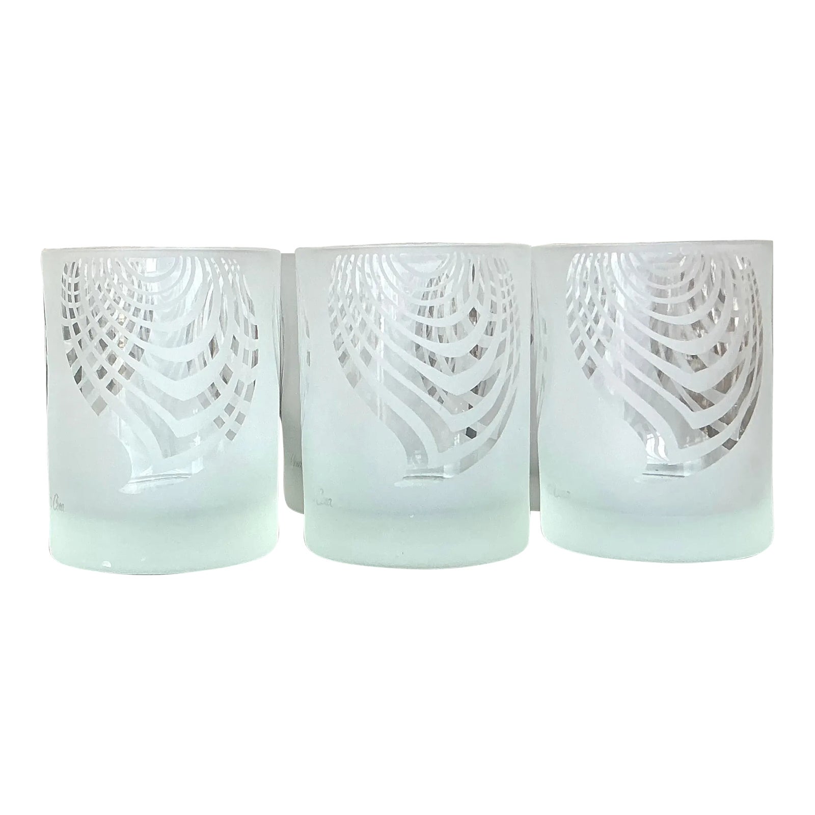 Vintage Boho “Radiant Geometric” Tumblers - Set of 6 - Detail view