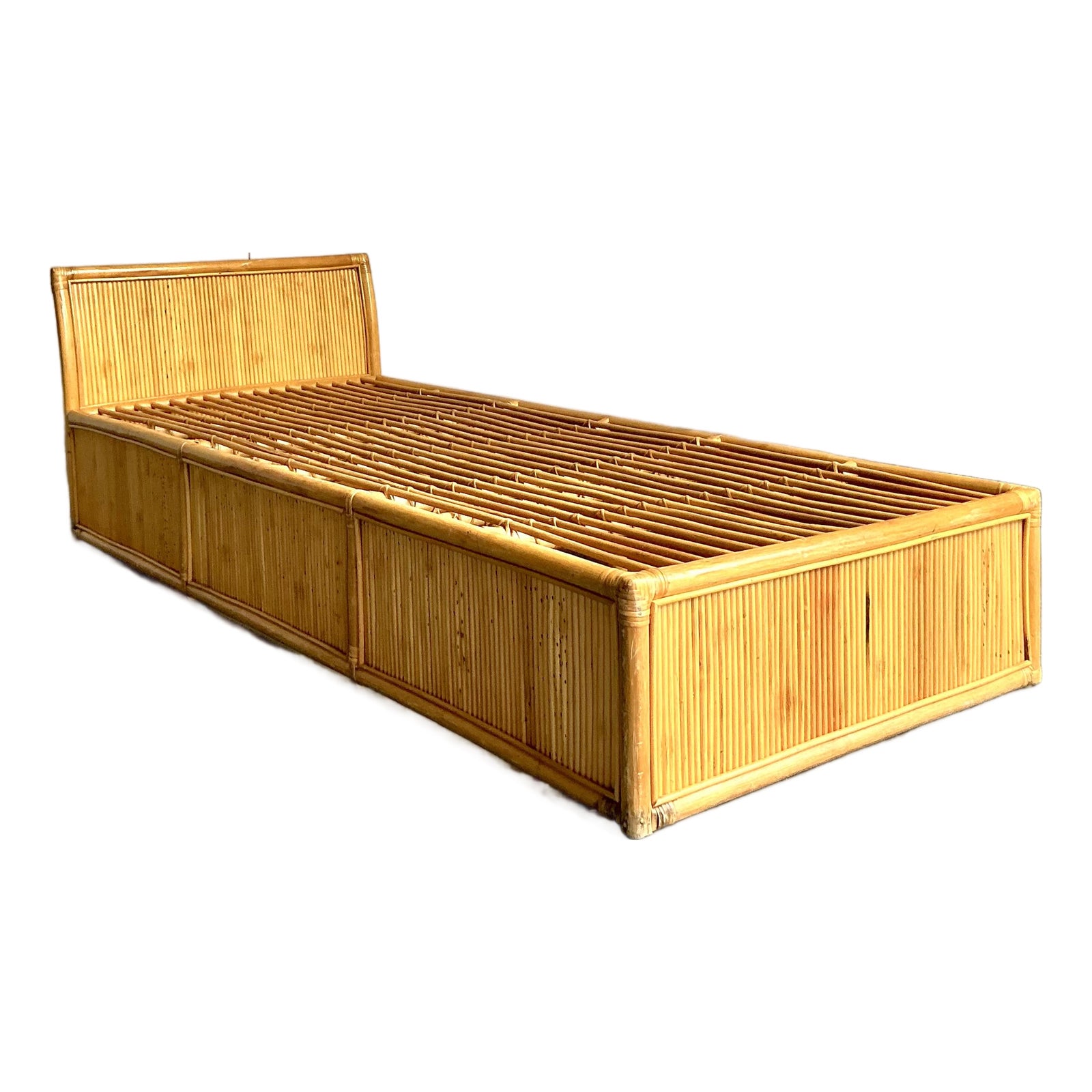 Vintage Boho Rattan Day Bed