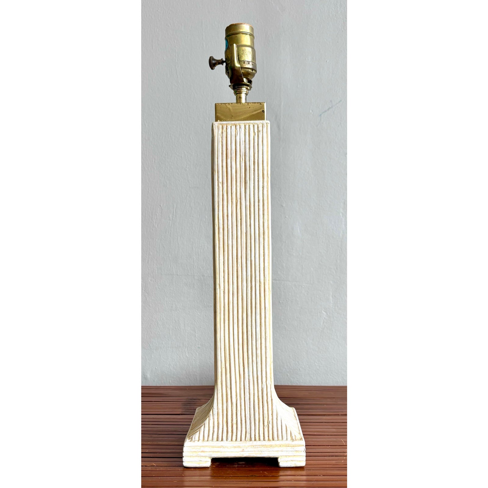 Vintage Boho Reed Lamp - Back view