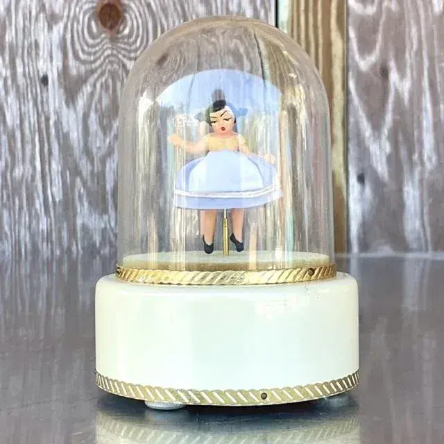 Vintage Boho Reuge Swiss Ballerina Music Box - Back view