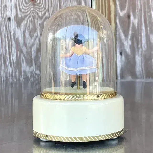 Vintage Boho Reuge Swiss Ballerina Music Box - Top view