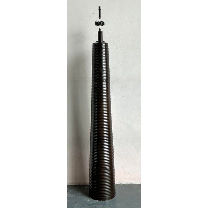 Vintage Boho Ribbed Floor Lamp - Detail view