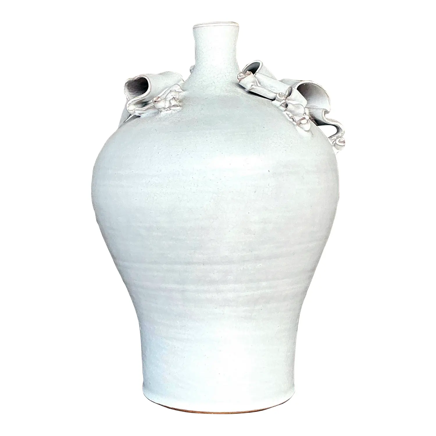 Vintage Boho Ribbons Studio Pottery Vase