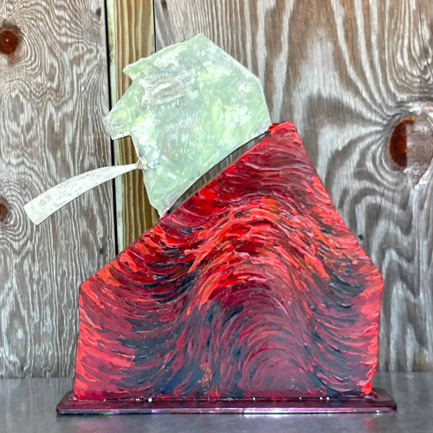 Vintage Boho Robert Bery Steel Sculpture - Side view