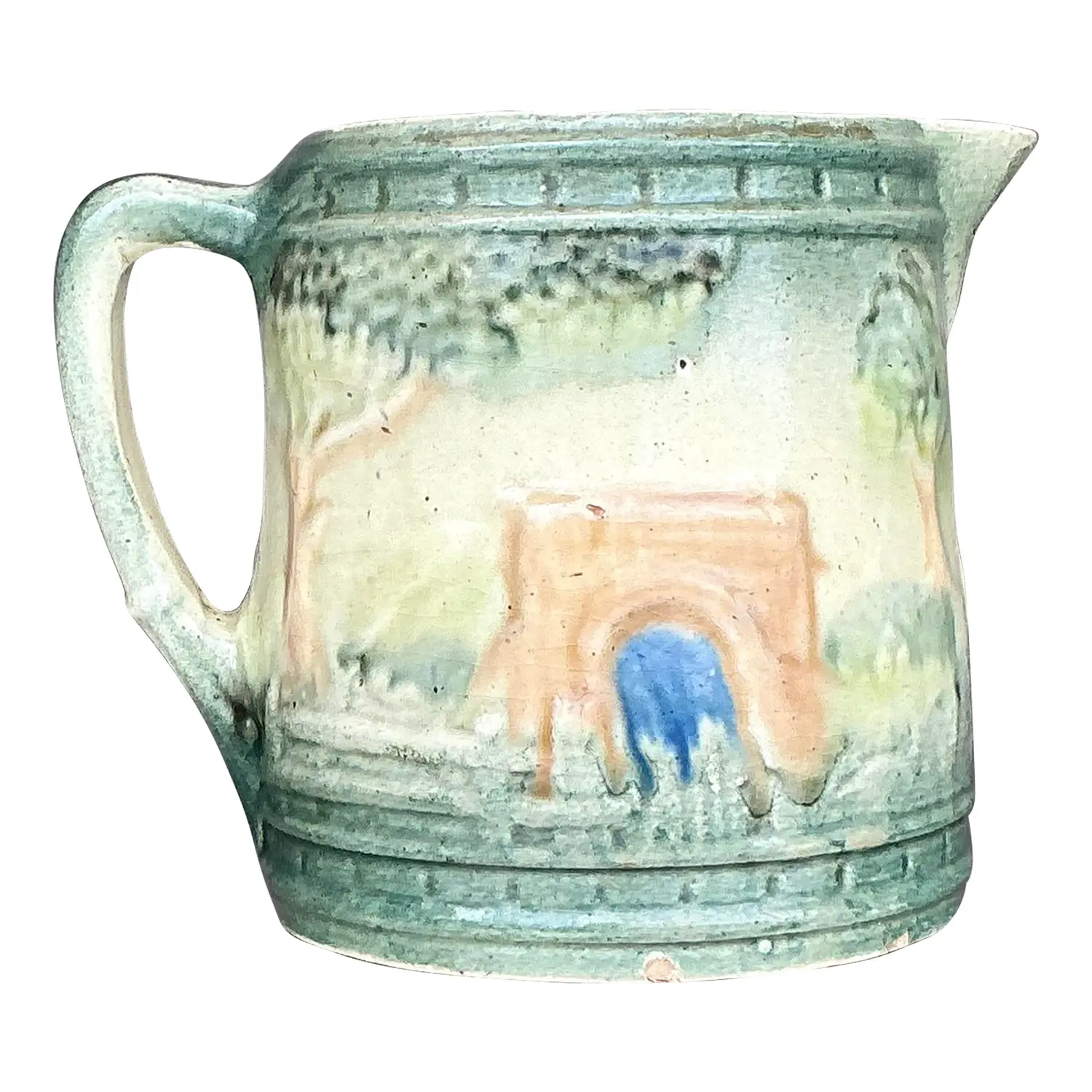 Vintage Boho Roseville Ceramic Milk Pitcher