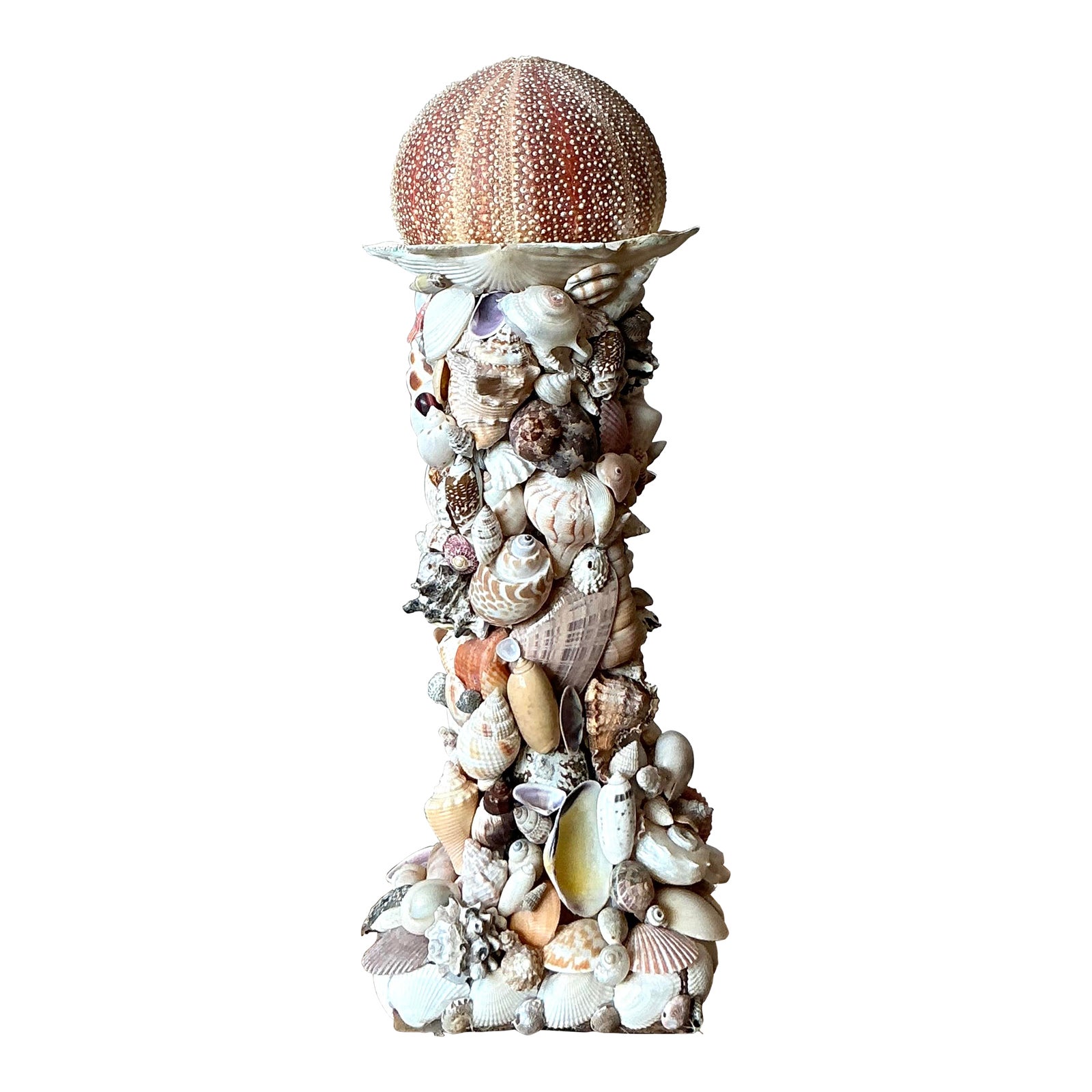 Vintage Boho Shell Encrusted Totem