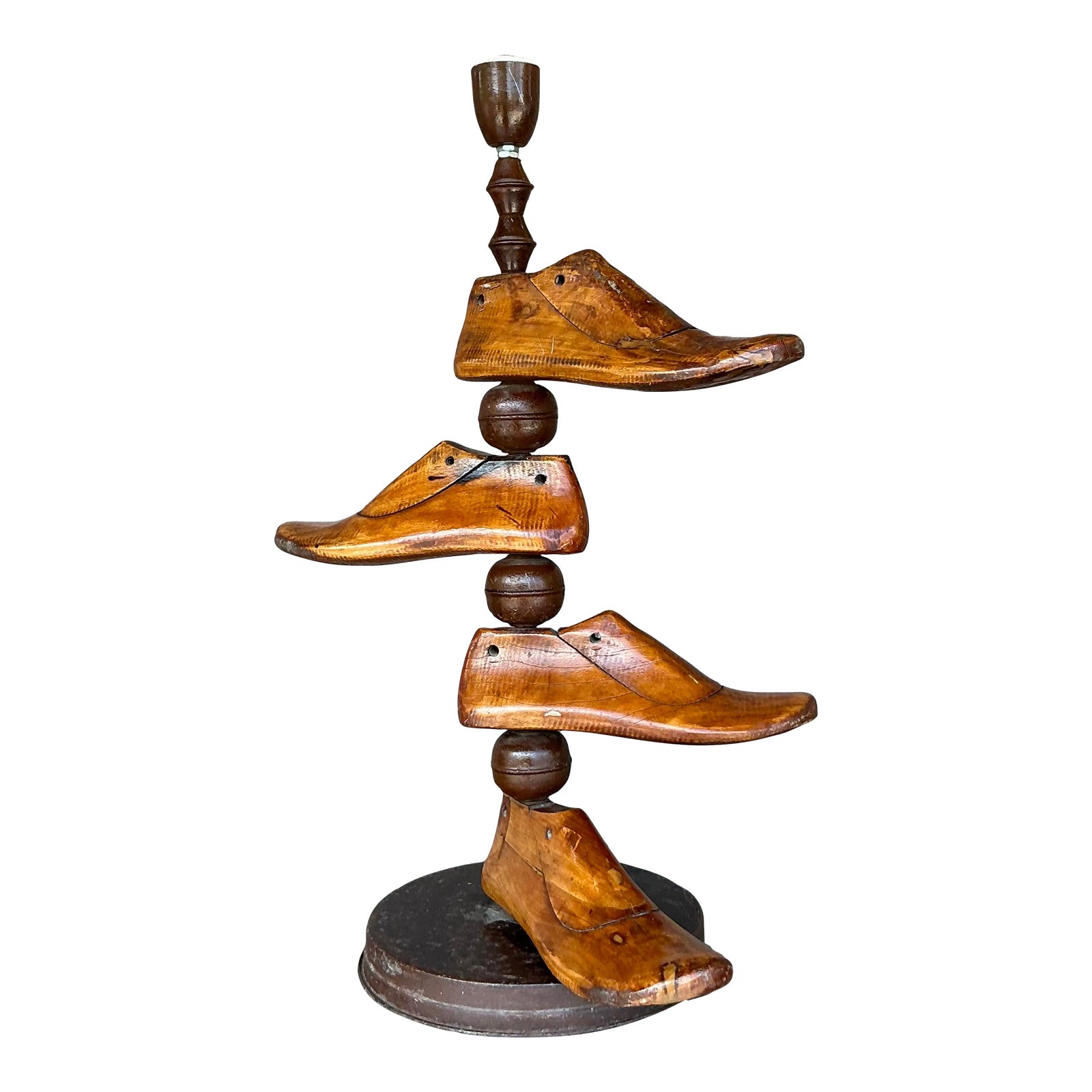 Vintage Boho Shoe Mold Lamp - Detail view