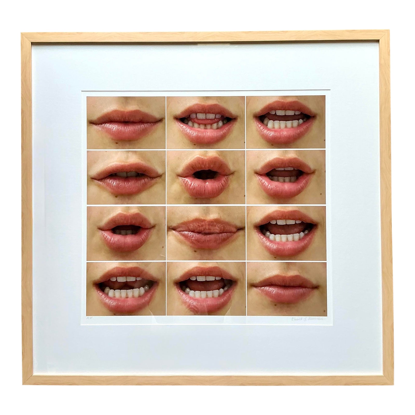 Vintage Boho Signed Ap Photo of “I Love You” on Rag Bright Paper