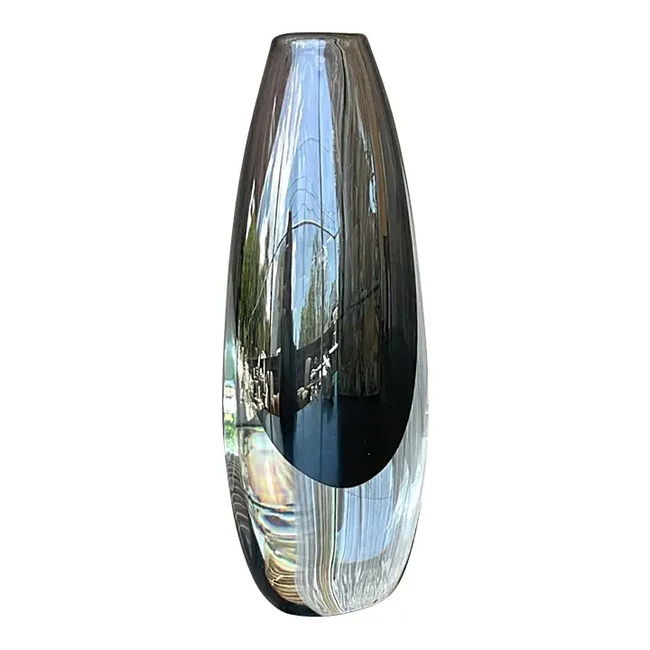Vintage Boho Signed Art Glass Vase