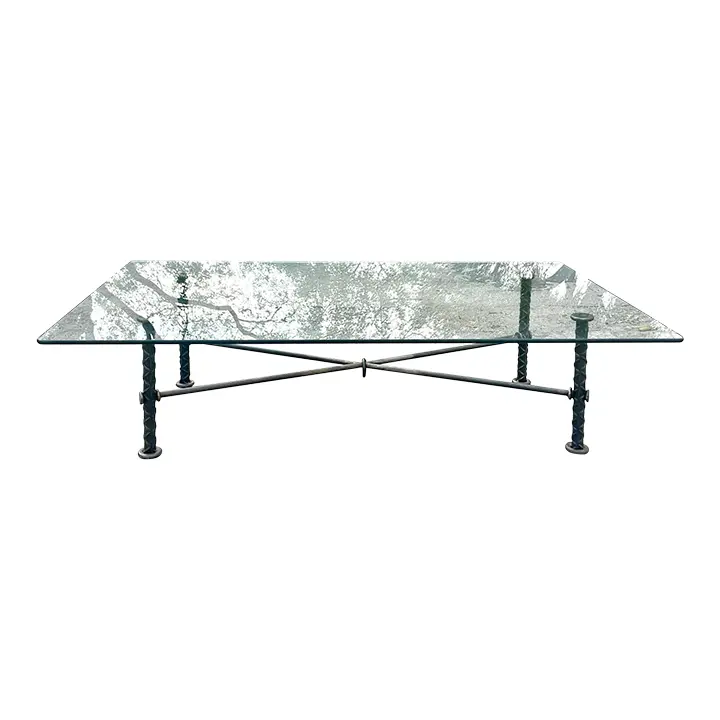 Vintage Boho Signed Ilana Goor Rebar Coffee Table