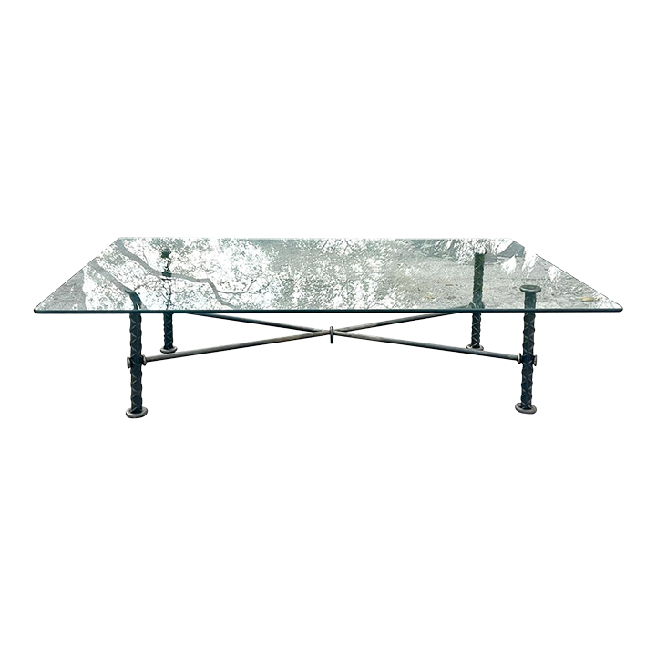 Vintage Boho Signed Ilana Goor Rebar Coffee Table - Detail view