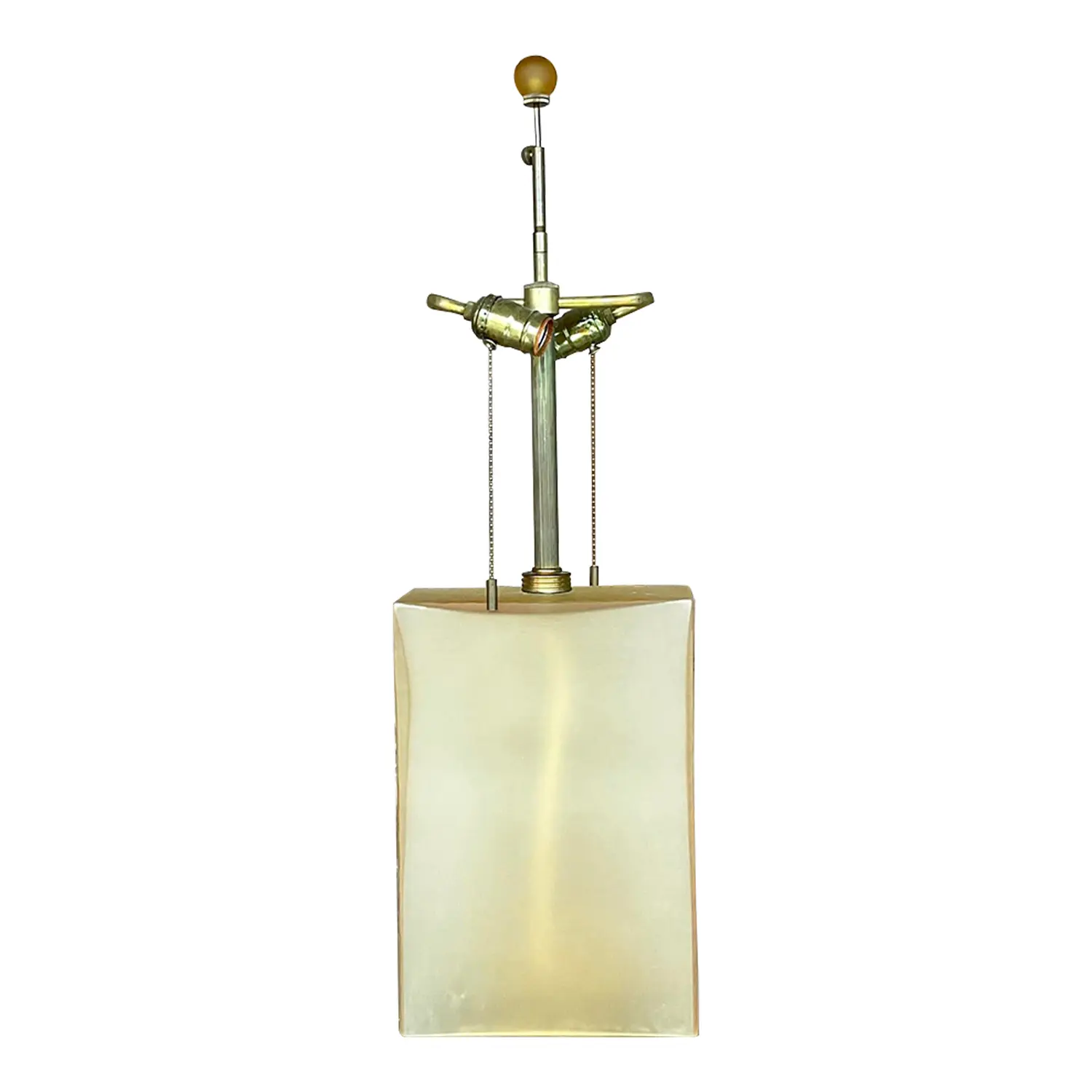 Vintage Boho Signed John Hutton for Donghia Glass Lamp