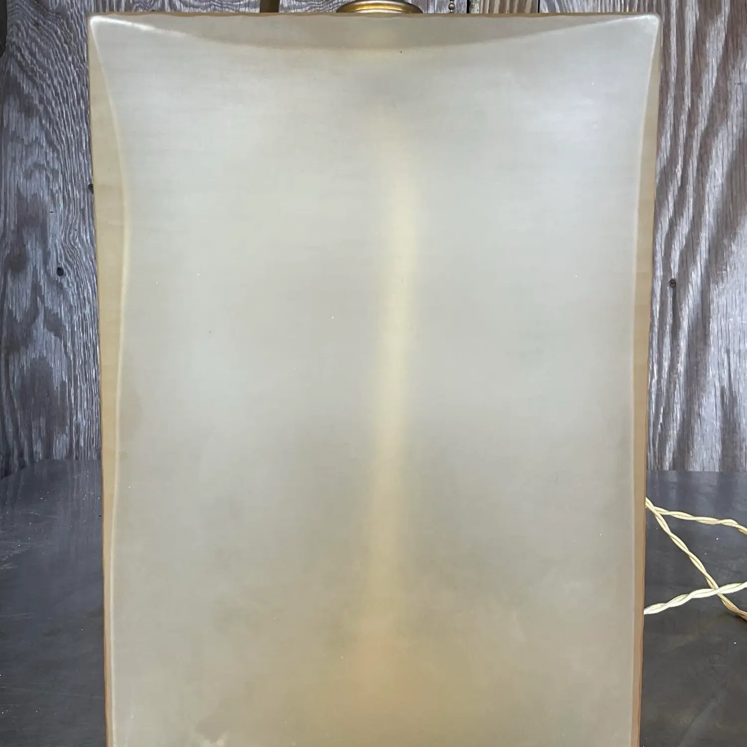 Vintage Boho Signed John Hutton for Donghia Glass Lamp - Top view